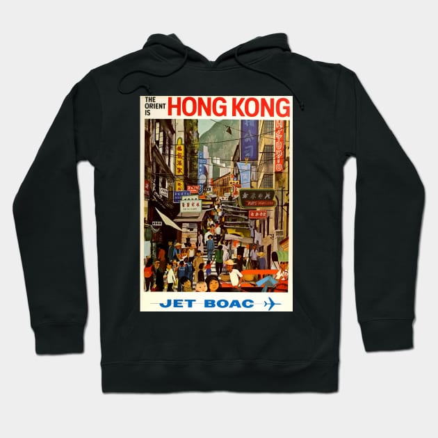 Vintage Travel - Hong Kong Hoodie by Culturio